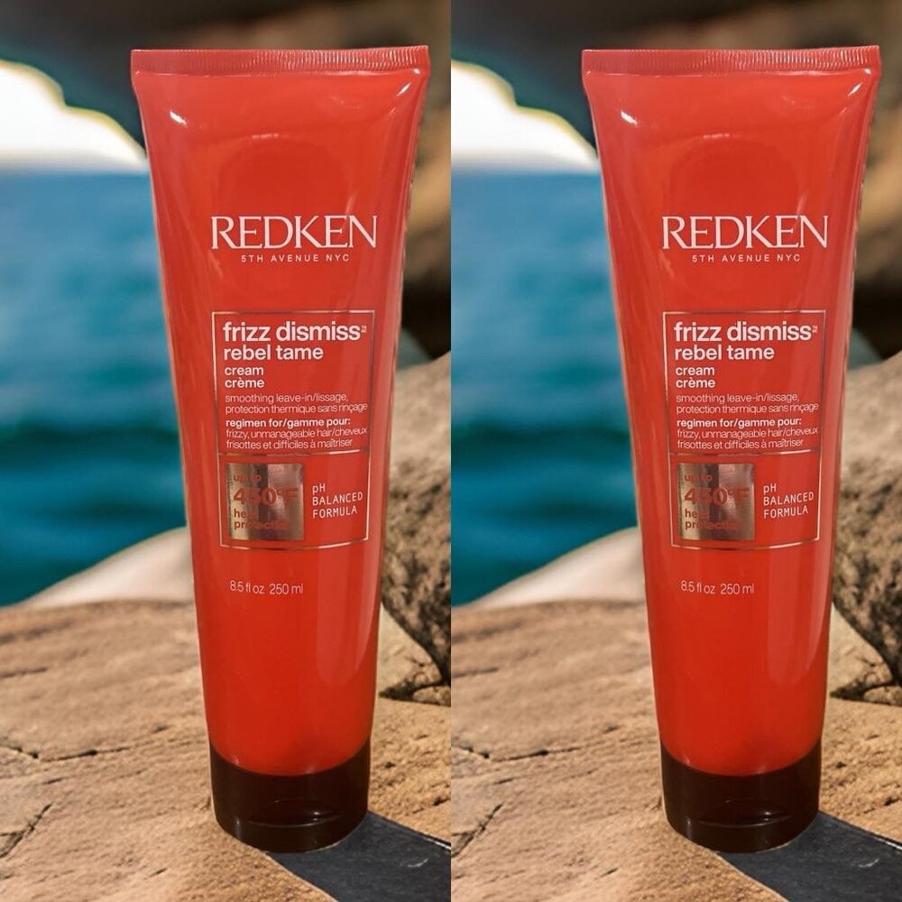 Redken Frizz Dismiss Rebel Tame Heat Protectant Leave In-Cream 8.5 oz_ 2 units
